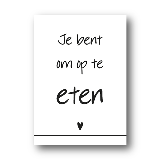 Kaart | Je bent om op te eten
