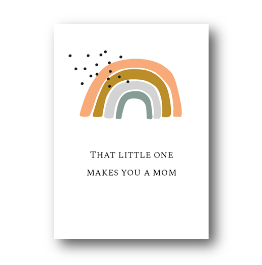 Kaart | That little one makes you a mom | Roze