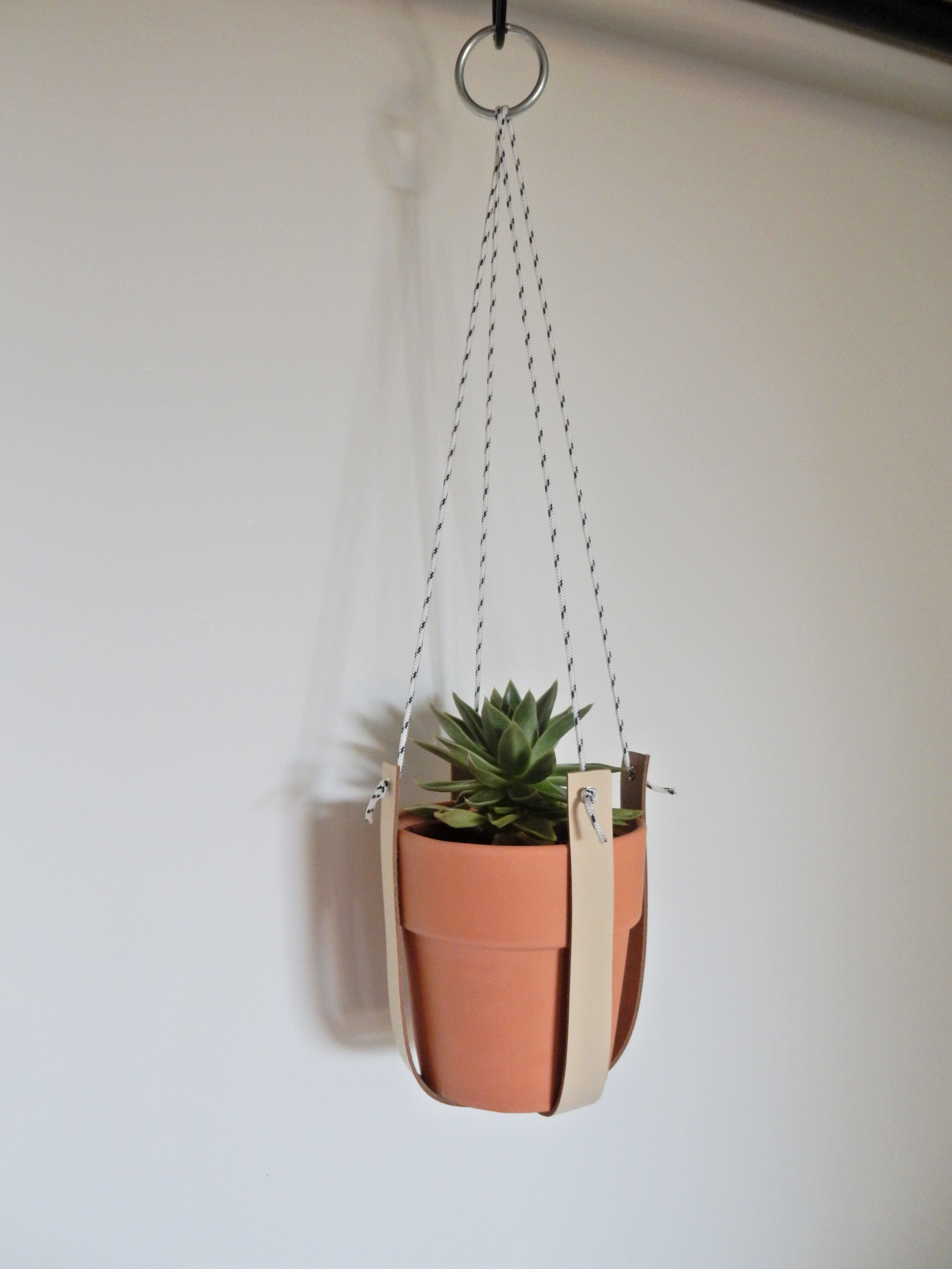 Plantenhanger | Leer | Cream