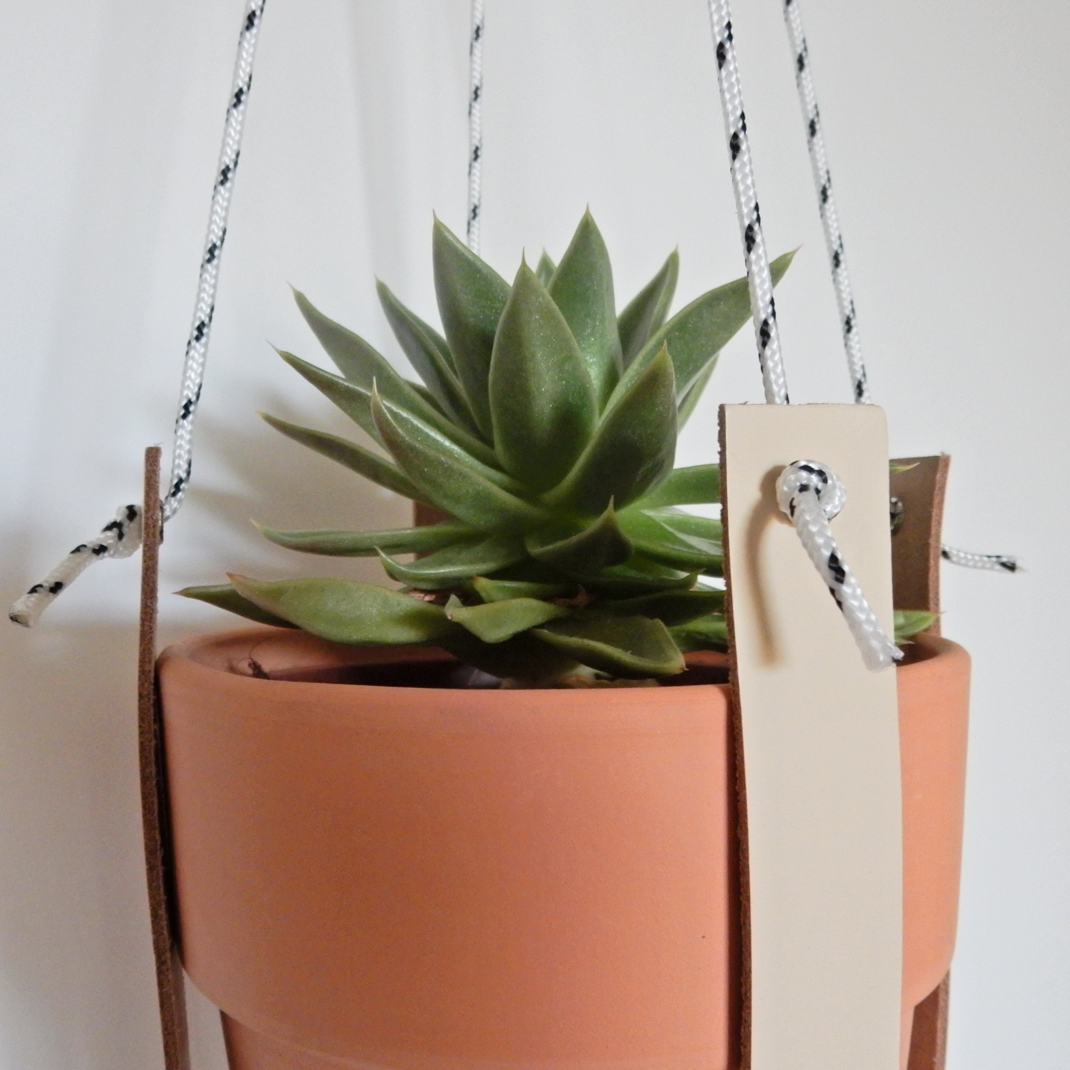 Plantenhanger | Leer | Cream
