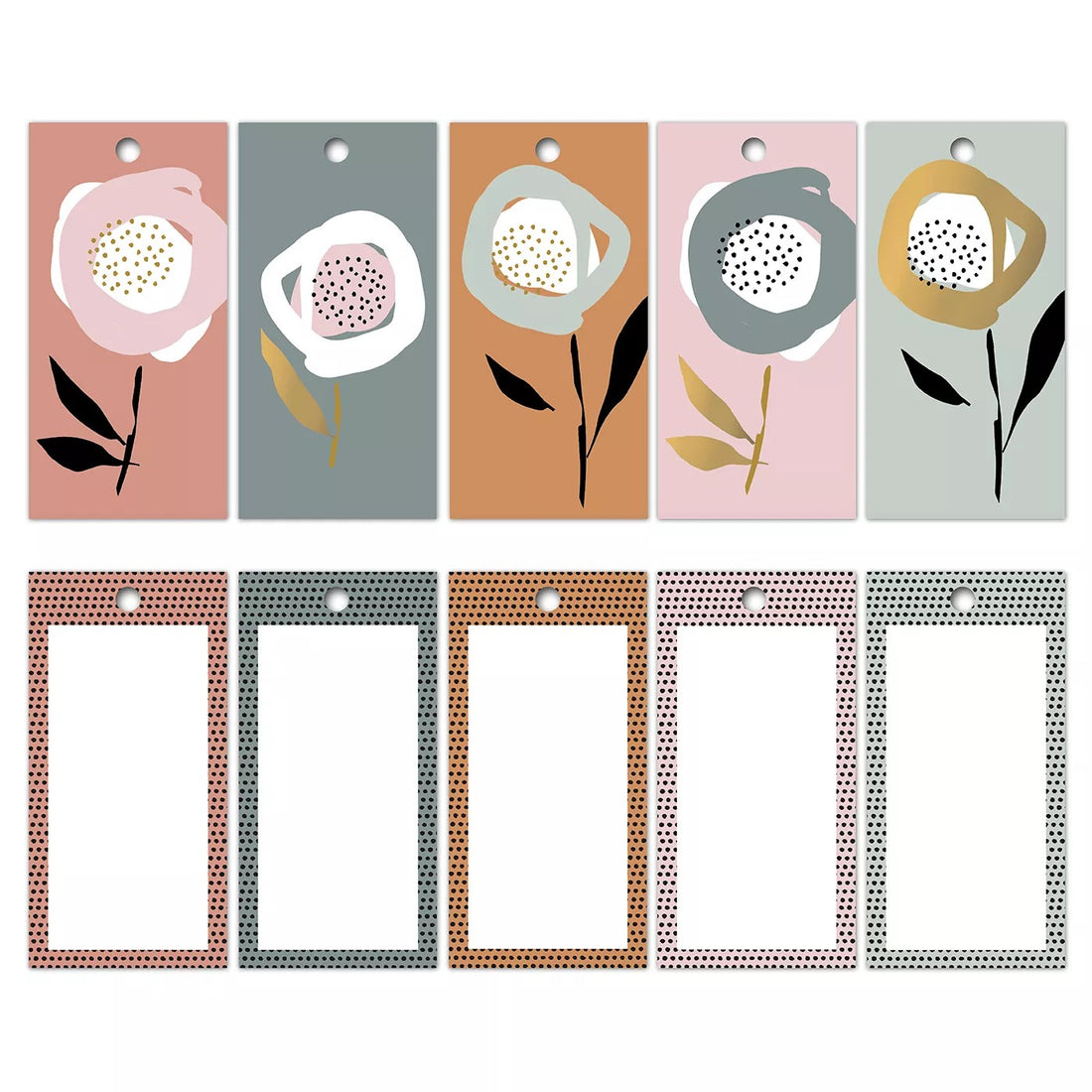 Cadeaulabels | Arts & Crafts Flowers | 5 stuks