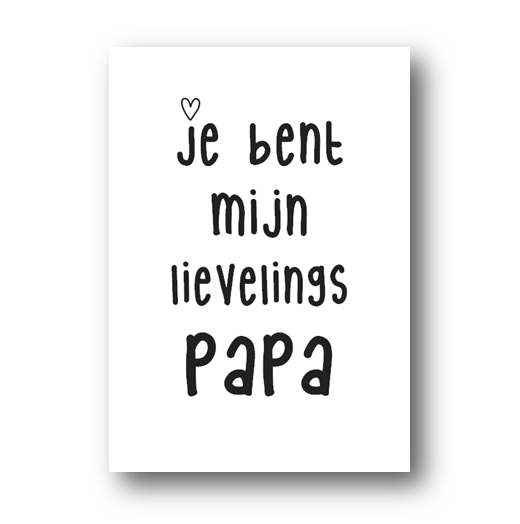 Kaart | Je bent mijn lievelingspapa