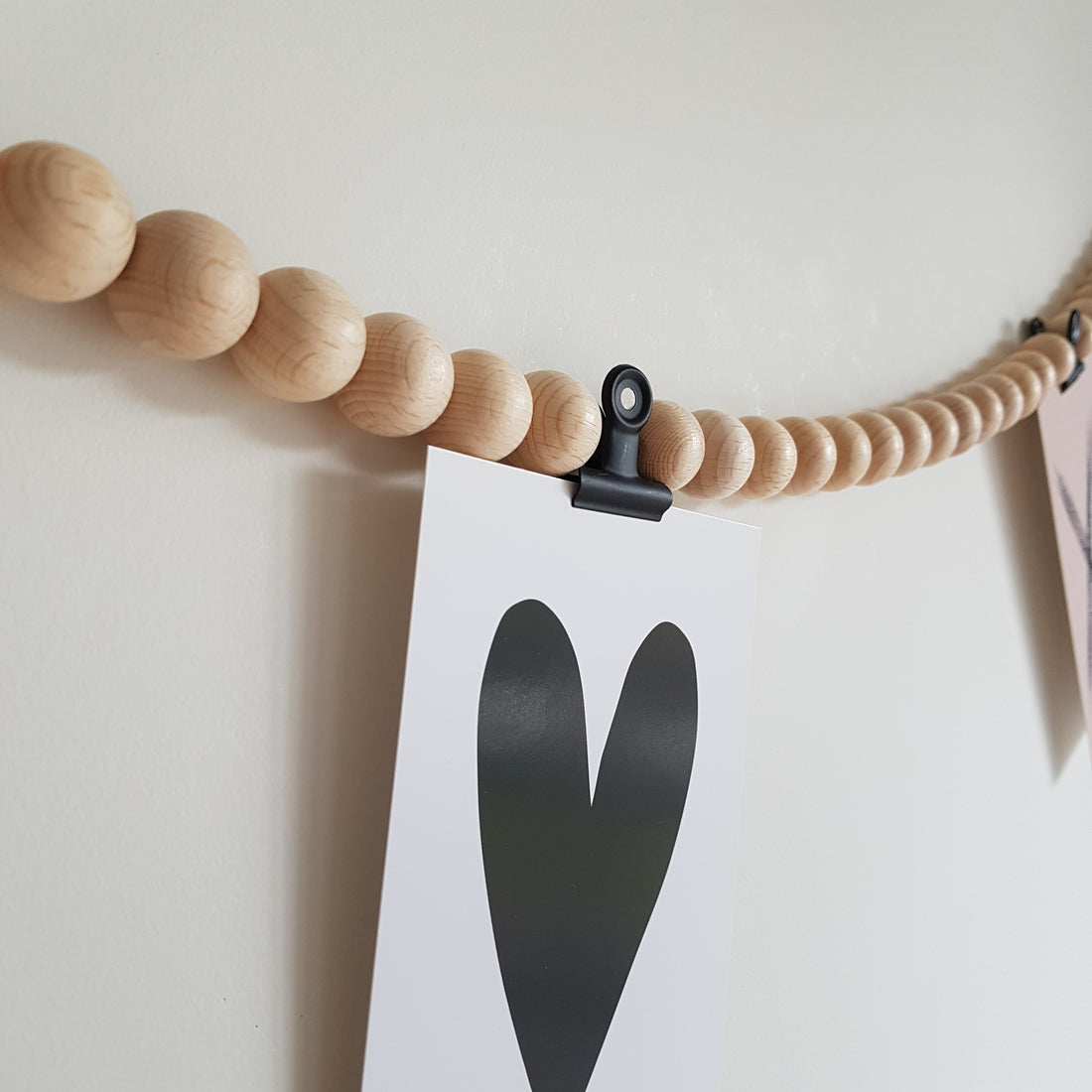 Woonketting 120 cm | Met 3 matzwarte klemmetjes